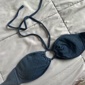 Abercrombie & Fitch Blue Upside-Down Bikini Top